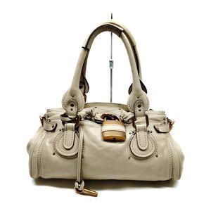 Chloe Shoulder Bag  Beige Leather